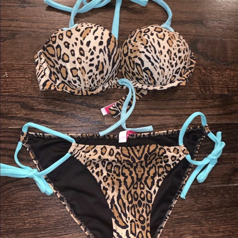 NEVER WORN, NWOT Victoria's Secret Bombshell Leopard Biki - Size: S